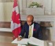 The Somali-born Canadian MP, Ahmed Hussen, has been sworn-in before Justin Trudeau
